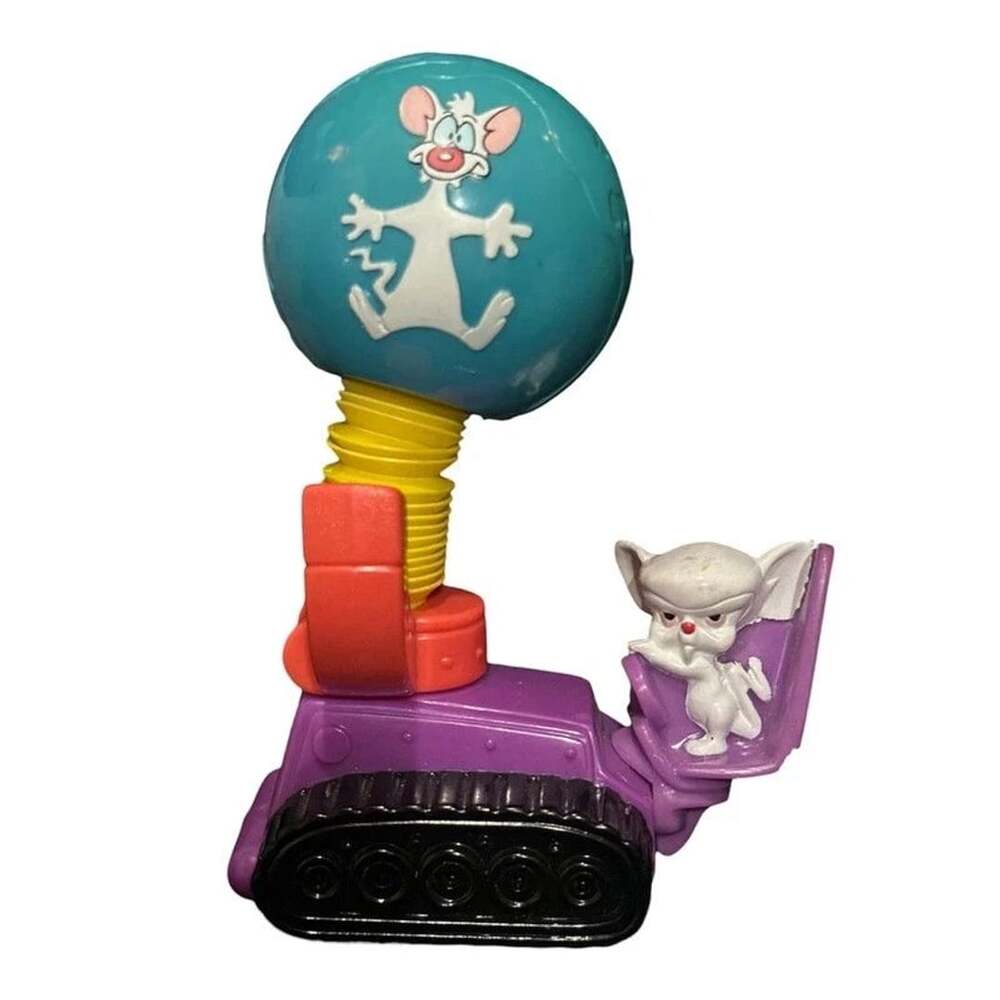 Vintage 1994 McDonald's Animaniacs Pinky & The Brain Tank Dozer Happy Meal Toy